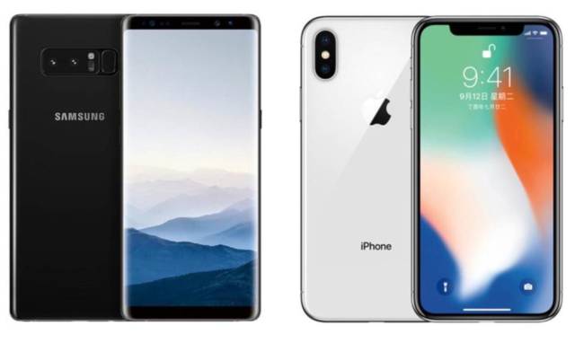 iPhoneXとギャラクシーS8の比較