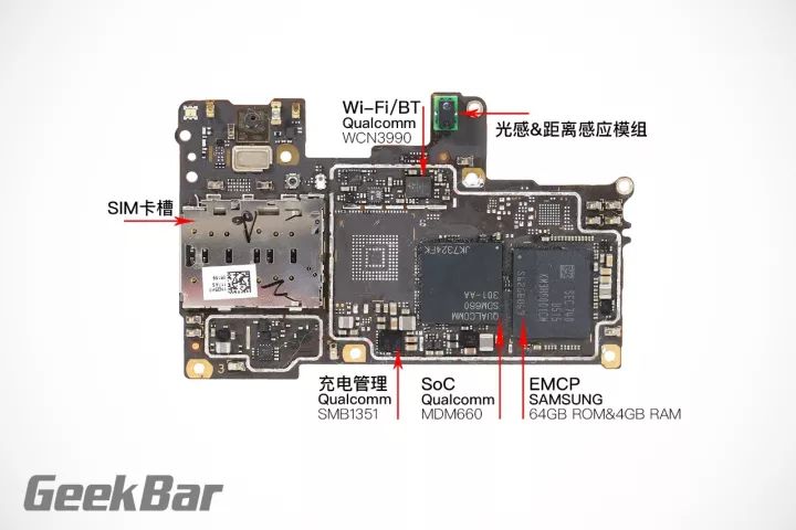 メインマザーボードの部品配置