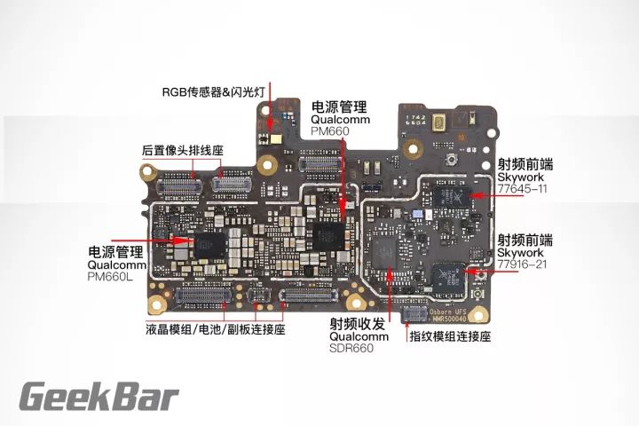 メインマザーボードの部品配置