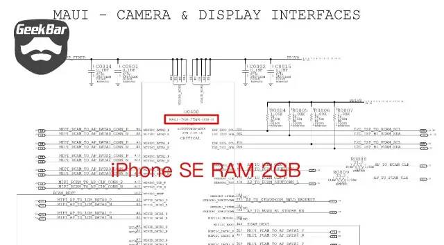 iPhoneSE基盤の構造