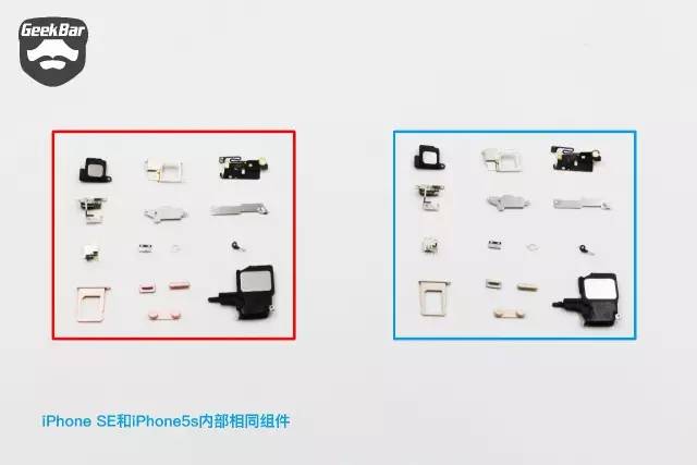 iPhoneSEとiPhone5Sのパーツ