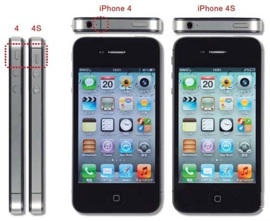iPhone4と4Sの違い